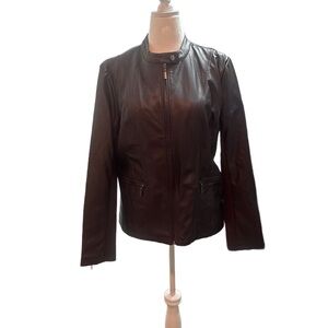 Mo-Ka Women's Faux Leather Jacket in Twilight Plum